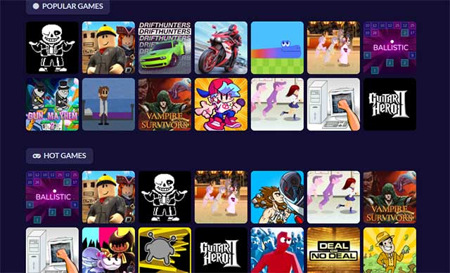 You can play many classic online games of various genres