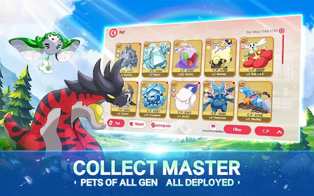 Collect and evolve monsters of various types
