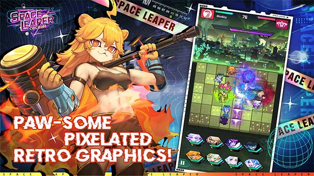 Game Space Leaper: Cocoon sở hữu đồ họa Anime dễ thương và đầy màu sắc