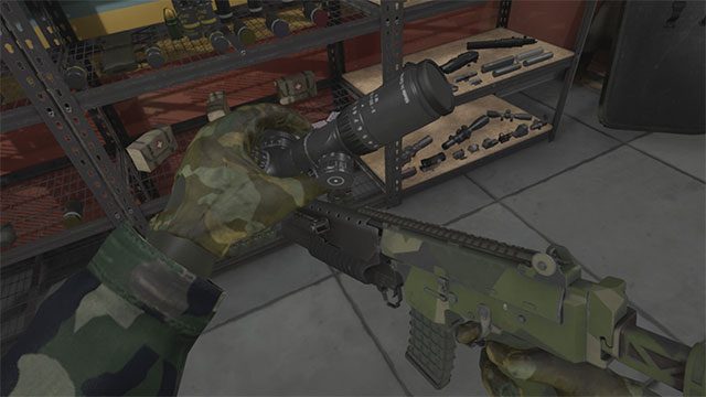 Game Combat Troops VR has a diverse arsenal of weapons, allowing choose and switch freely