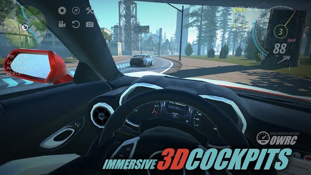 3D perspective realistic car interior