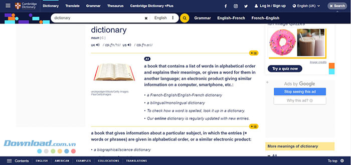 TOP Từ điển Tiếng Anh Online Uy Tín Và Chính Xác - Download.com.vn