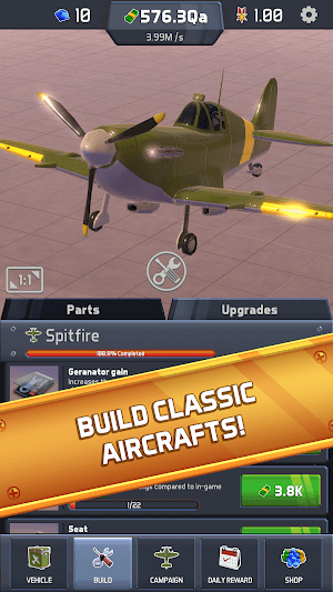 Idle Planes for you to build classic planes