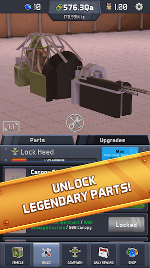  Unlock legendary parts