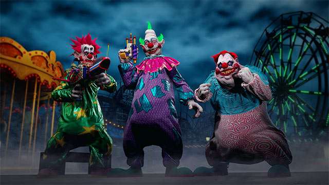 Team up with murderous clowns or residents of Crescent Cove with different goals 