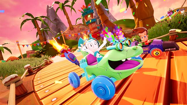 Nickelodeon Kart Racers 3: Slime Speedway đưa bạn vào những cuộc đua xe kart trên mặt đường chứa đầy chất nhờn ma quái