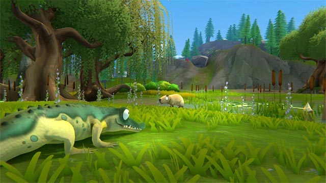 Angry Alligator game sở hữu đồ họa đầy màu sắc và hệ thống các loài vật, kẻ thù phong phú