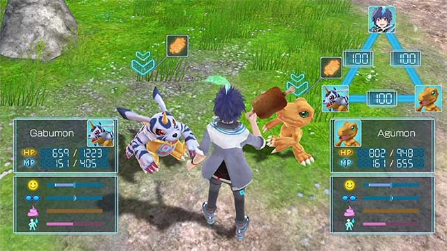 Hình thành mối liên kết chặt chẽ với Digimon của bạn bằng cách chăm sóc chúng