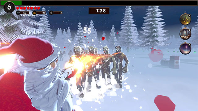 Xmas Apocalypse là game bắn súng sinh tồn góc nhìn thứ 3, nơi ông già Noel chiến đấu chống lại zombie