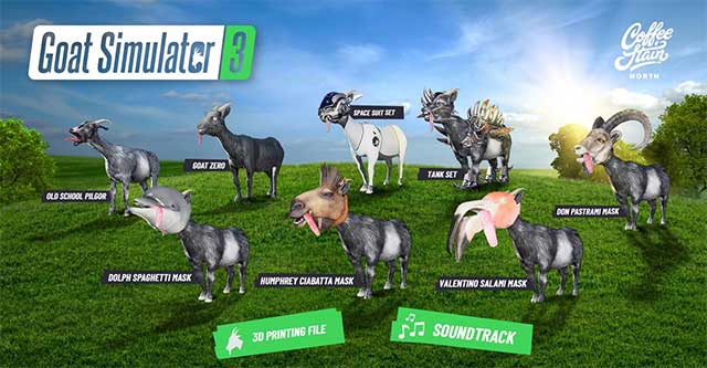 Goat Simulator 3 là phần mới của game nhập vai dê phá hoại và vui nhộn Goat Simulator