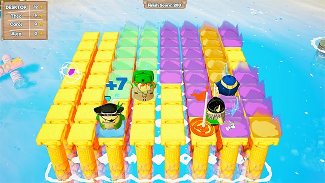 Người có điểm số cao nhất sẽ chiến thắng trong mỗi lượt chơi Potato Arena game