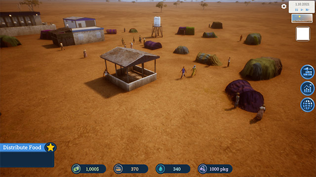 Building Hope - Refugee Camp Simulator là trò chơi giả lập xây dựng và quản lý trại tị nạn