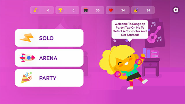 Rất nhiều chế độ chơi cho 1 hay nhiều người để bạn chọn trong Song Pop Party