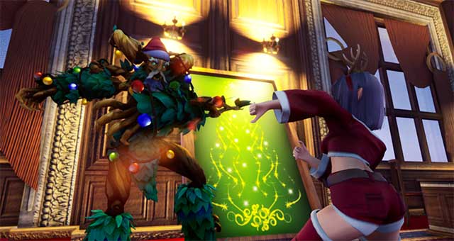 Combat gameplay Christmas Land stylized Christmas events