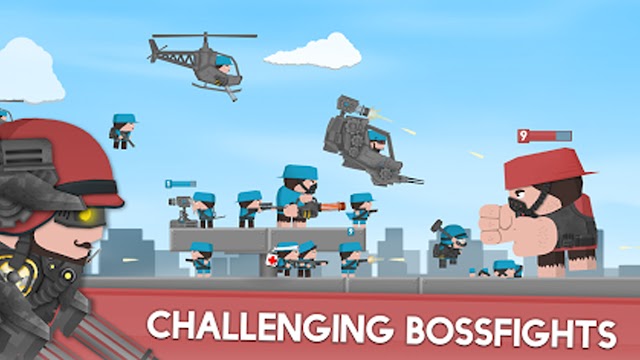 Clone your soldiers and challenge powerful bosses in the game Clone Armies