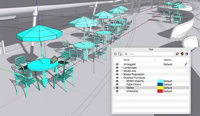 Giao diện chính của phần mềm SketchUp Pro 2022