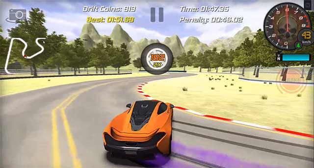 Game Drift Racing Car có 6 đường đua được thiết kế linh hoạt và độc đáo