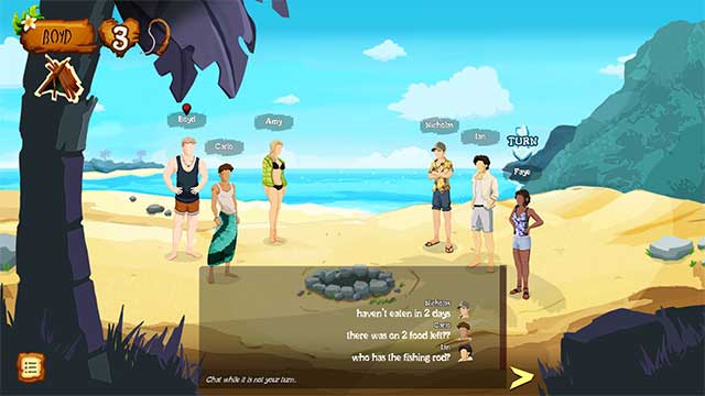 Dead In The Tropics là game chiến thuật có gameplay chủ đề loại trừ như Ma Sói