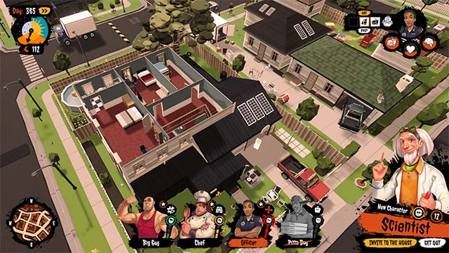 Quản lý 1 nhóm người sống sót trong Zombie Neighborhood game với cá tính, khả năng khác biệt