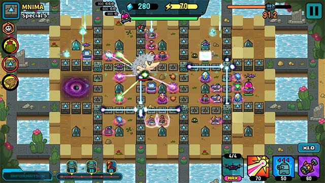 Thử nghiệm nhiều chiến lược mới lạ trong khi chơi Broken Universe - Tower Defense