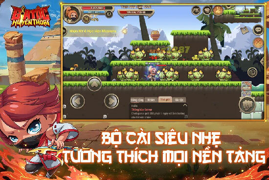 Dung lượng game siêu nhẹ, phù hợp mọi nền tảng