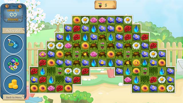 Lilly's Flower Shop là game nối 3 với chủ đề cỏ cây hoa lá đầy màu sắc