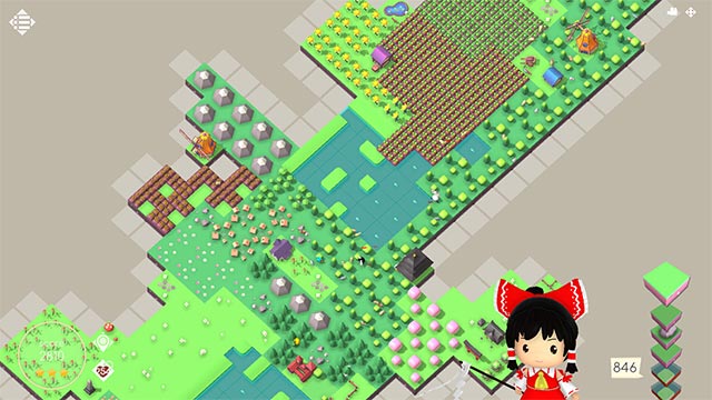 Không ngừng mở rộng bản đồ trong khi chơi Touhou Mini Map game