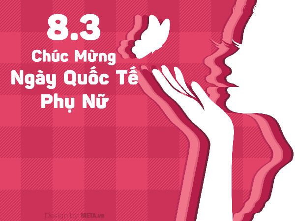 Thiệp mừng ngày 8/3 kèm hộp quà