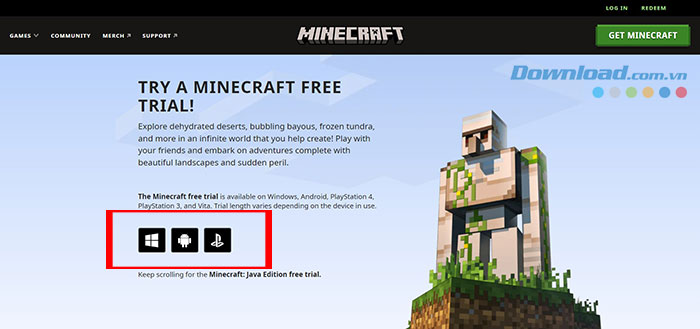 trên - Hướng dẫn cách chơi Minecraft miễn phí trên các nền tảng Minecraft-free-2