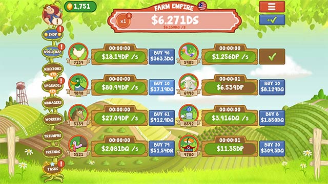 Farm Empire là game nông trại phong cách click chuột cổ điển