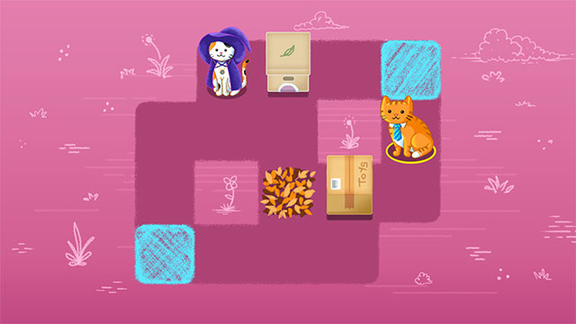 Cats Love Boxes là trò chơi đẩy khối Sokoban trong vũ trụ boss mèo siêu cute