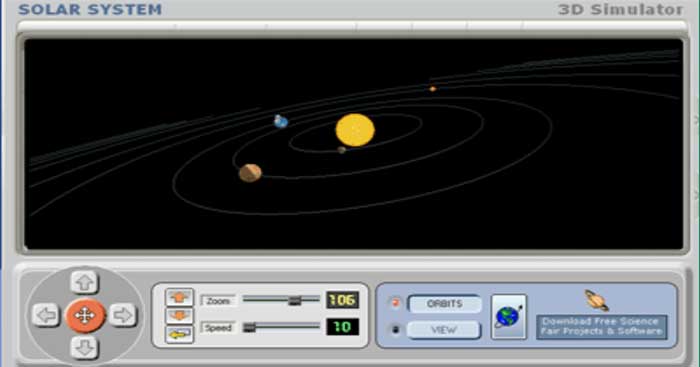 Solar System 3D Simulator 3.0 - Phần mềm mô phỏng hệ mặt trời