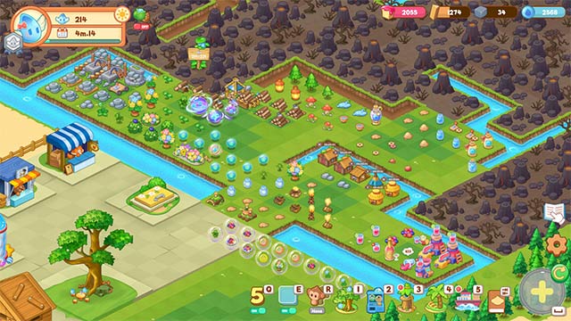 Tiến bộ trong Story of Animal Sprite game để mở khóa hàng loạt vật phẩm, công trình mới