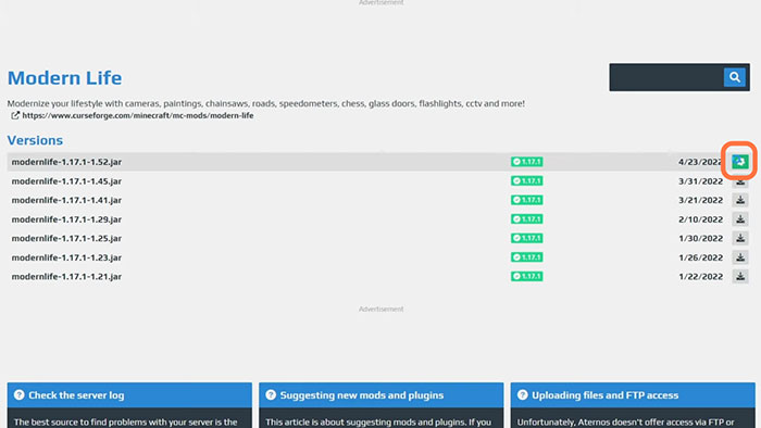 Hướng dẫn cài mod vào server Minecraft trong Aternos Alternos-mod-Minecraft-8