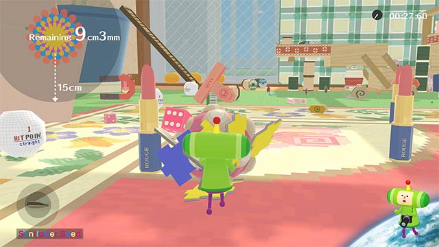 Lối chơi của We Love Katamari REROLL+ Royal Reverie pha trộn giữa hành động và giải đố nhẹ nhàng