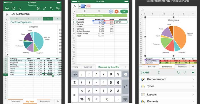 Microsoft Excel cho iPhone/iPad - Download Microsoft Excel for iOS