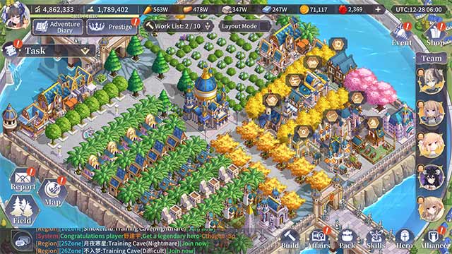 Lord of the Other World Free là game chiến lược chiến tranh kết hợp City Builder và đấu thẻ tướng