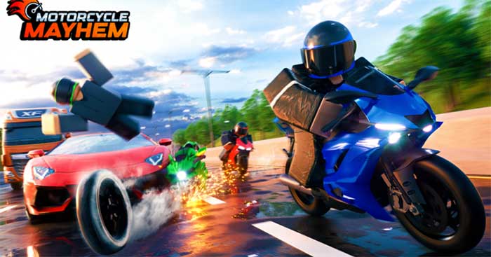 Motorcycle Mayhem là game đua xe tốc độ cao đang được yêu thích trên Roblox