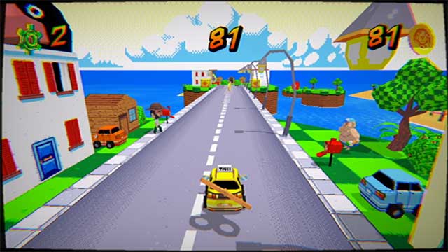 Yellow Taxi Goes Vroom là game đua xe arcade kết hợp platformer cổ điển