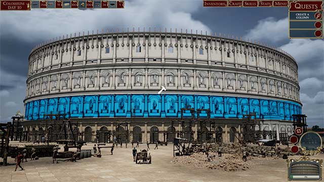 Rome Frontiers là game giả lập xây dựng thành Rome chân thực