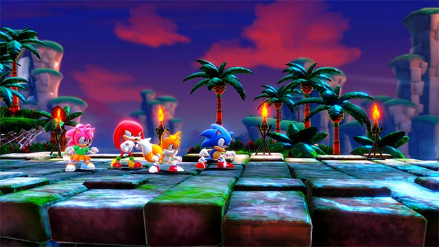 Chơi game Sonic Superstars 1 mình, co-op nội bộ hoặc cạnh tranh 4v4 trực tuyến sôi động