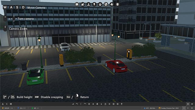 Đối phó với điều kiện thời tiết, sự cố, sự kiện... trong khi chơi Parking World Simulator game