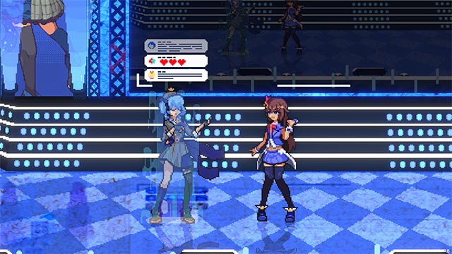 Idol Showdown PC sở hữu đồ họa pixel cổ điển với màu sắc rực rỡ