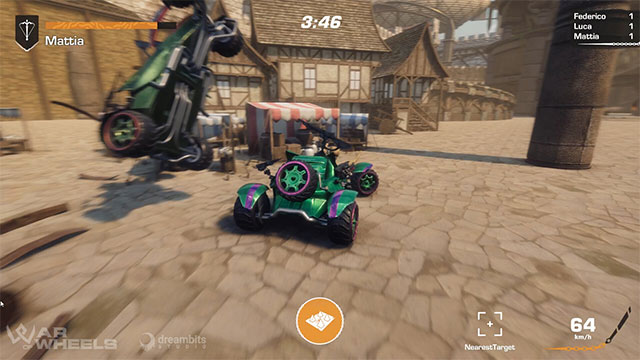 Lựa chọn giữa PvE và PvP, đấu cận chiến hoặc bắn tầm xa trong War of Wheels game