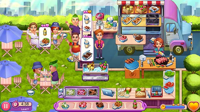 Cùng Claire và Frank kinh doanh xe tải đồ ăn trong game Claire's Cruisin' Cafe: Fest Frenzy