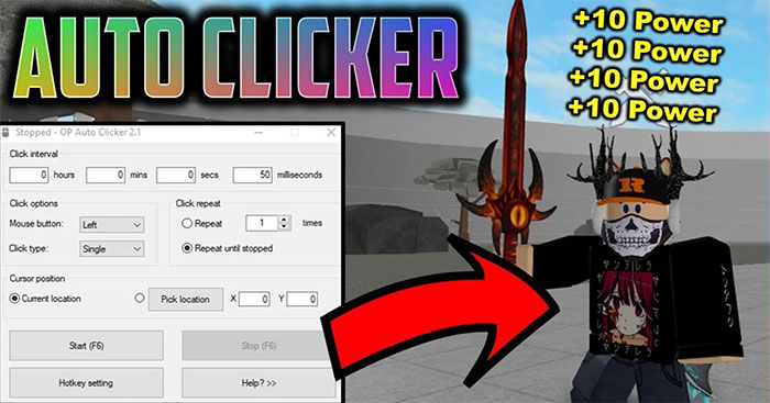 como ativar o auto click no roblox