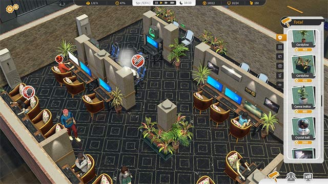 Quản lý nhân sự, máy móc, các loại hình kinh doanh... trong khi chơi Internet Cafe Evolution game