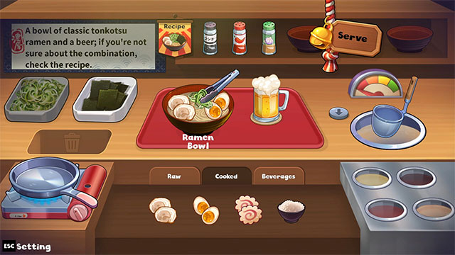 Midnight Ramen là game nấu ăn kết hợp trò chuyện tương tác với thực khách