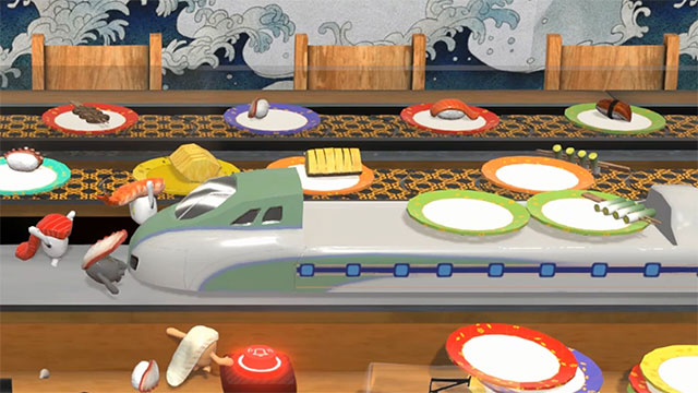 Lối chơi của Sushi Battle Rambunctiously game dựa trên cơ chế vật lý hài hước