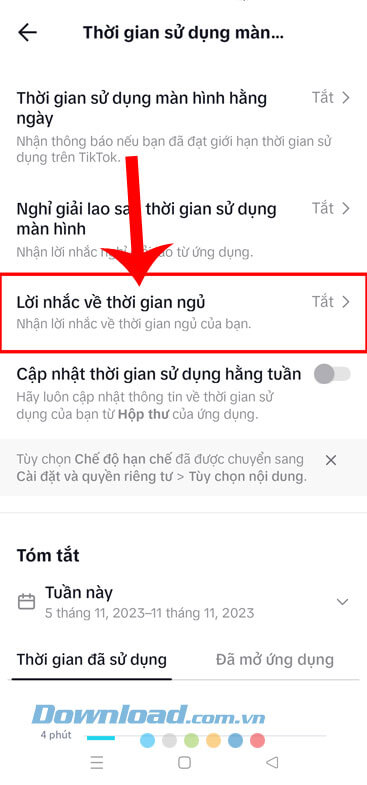 Hướng dẫn bật lời nhắc thời gian ngủ trên TikTok Bat-loi-nhac-thoi-gian-ngu-tren-tiktok-5